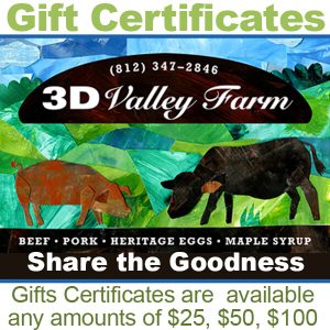 Gift Certificates from 3D Valley Farm