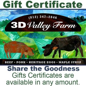 Gift Certificates from 3D Valley Farm